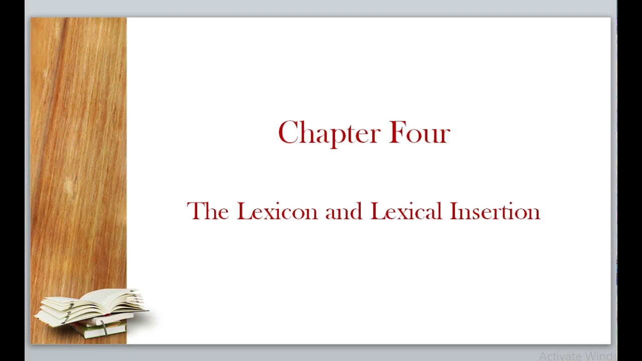 Lexicon and lexical المحاضرة الرابعة... النحو التحويلي