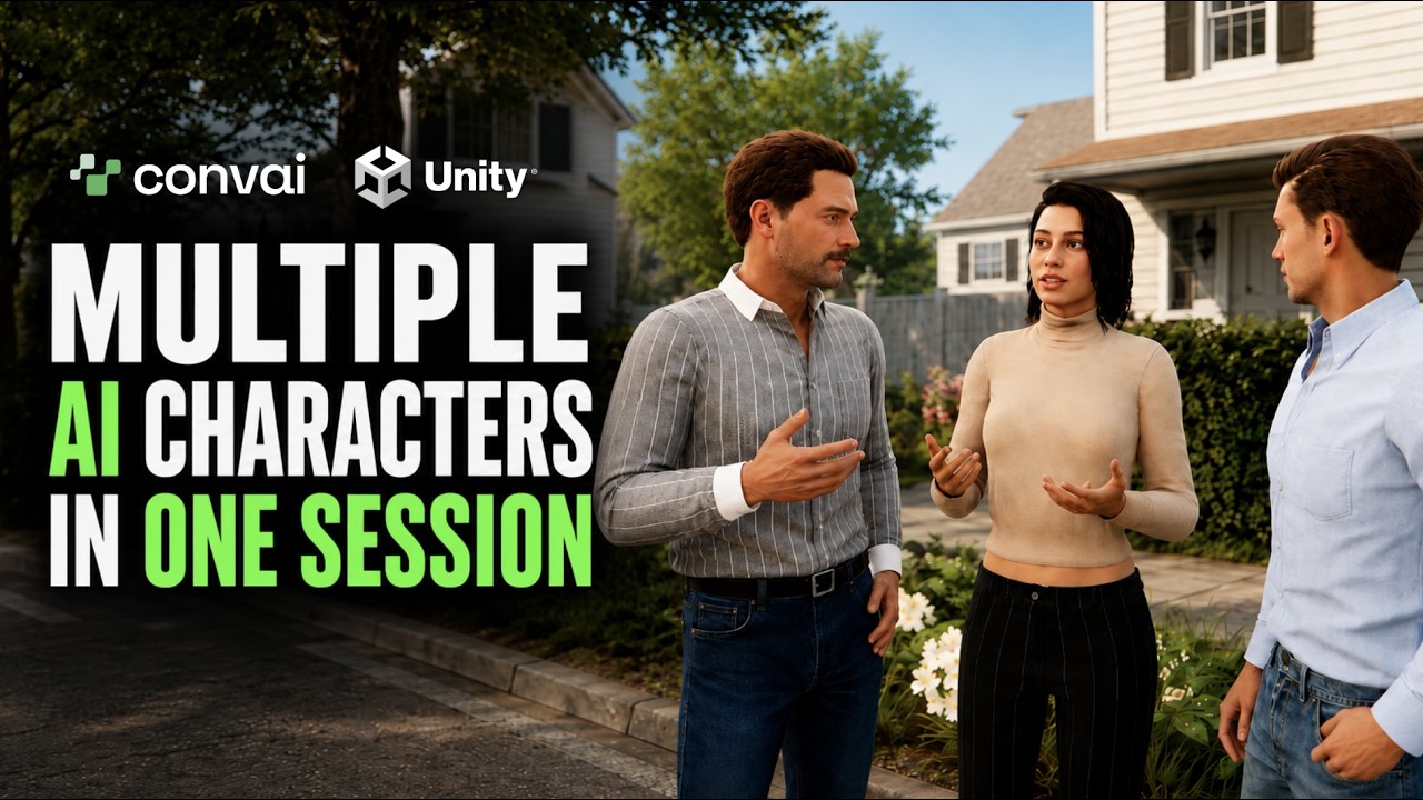 Как настроить несколько ИИ-персонажей в одной сессии Unity &mdash; Часть 1 | Руководство по Convai Mult...