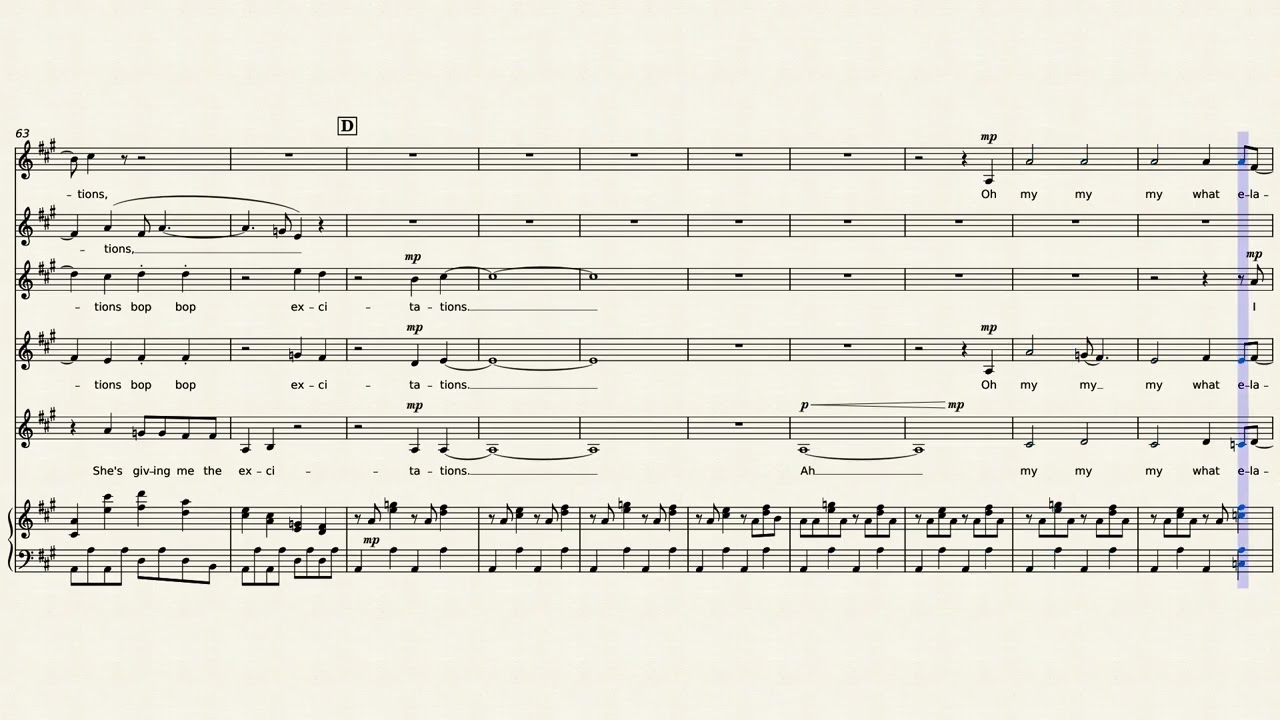 Good Vibrations - The Beach Boys - arranged for SSSAA choir and piano