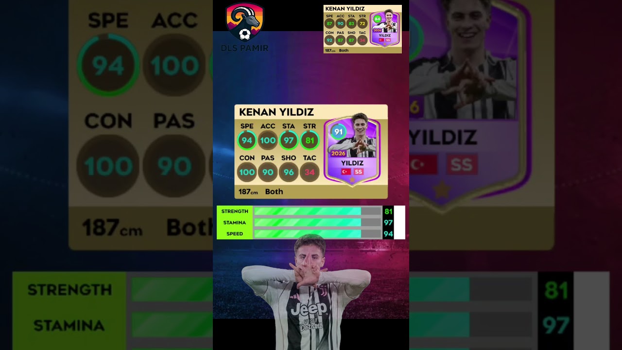 DLS26 KENAN YILDIZ 84 ➜ 94 UPGRADE 🇹🇷🔥 #dls26 #dlscreator #football #soccergame