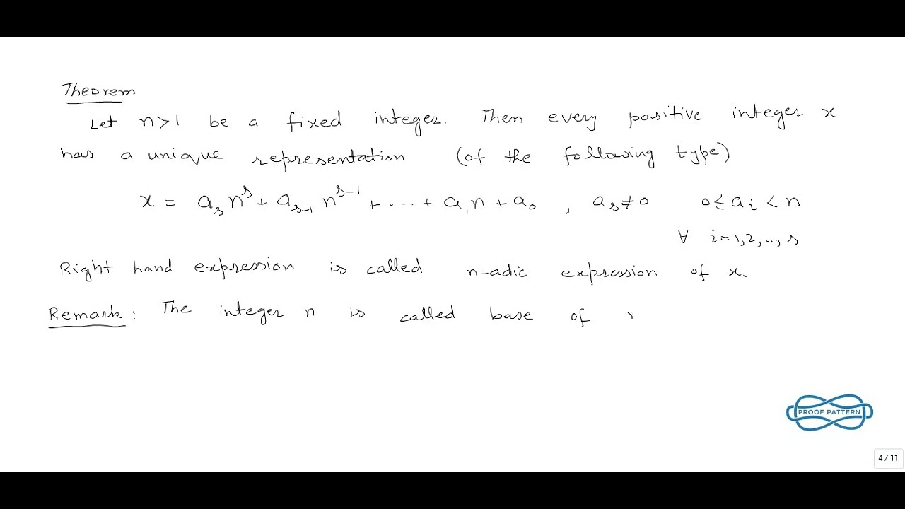 Lecture 10: Basis Representation Theorem – Statement, Proof & Uniqueness Explained