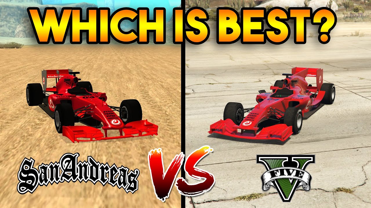 GTA 5 BR 8 VS GTA SAN ANDREAS BR 8 : WHICH IS BEST FORMULA CAR?