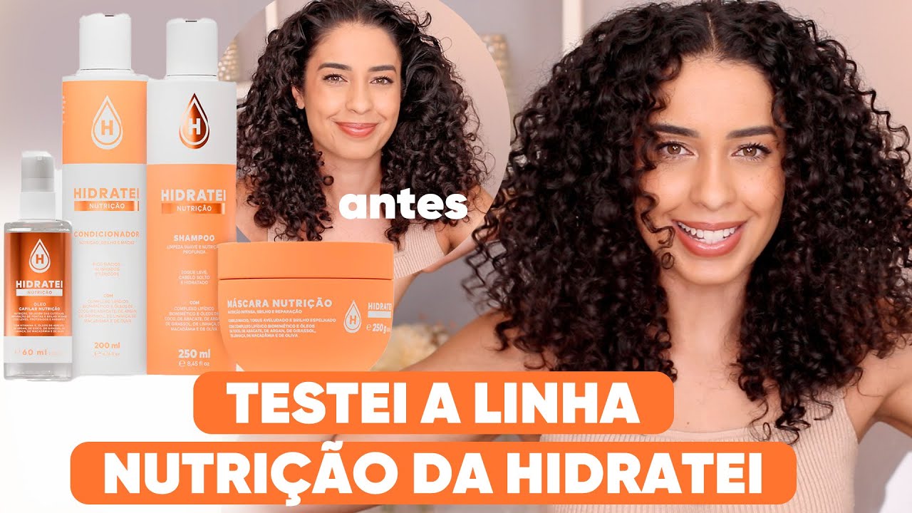 TESTEI A LINHA HIDRATEI NUTRIÇÃO NO MEU CABELO CACHEADO | JULIANA LOUISE