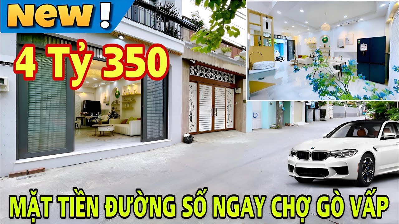 Bán nhà mặt tiền đường số ngay chợ Gò Vấp | Giáp ranh quận Bình Thạnh - Phú Nhuận - Ngang 5M