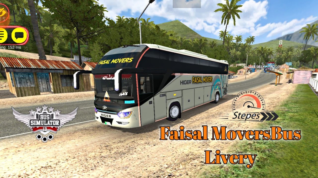 Faisal Movers Business Class Bus Livery | Bus Simulator Indonesia Pakistani buses Livery |