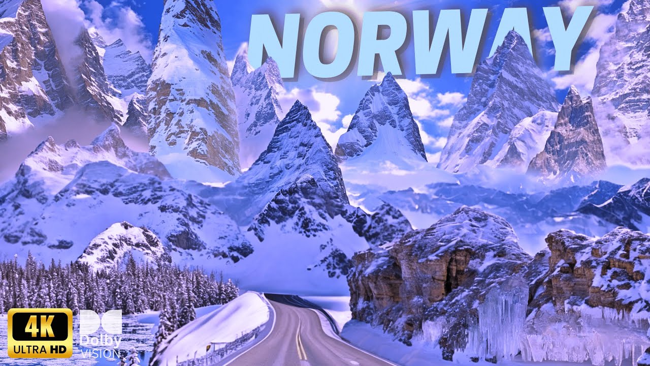 Chasing sunsets: Golden glow drive Norwegian landscapes 4K