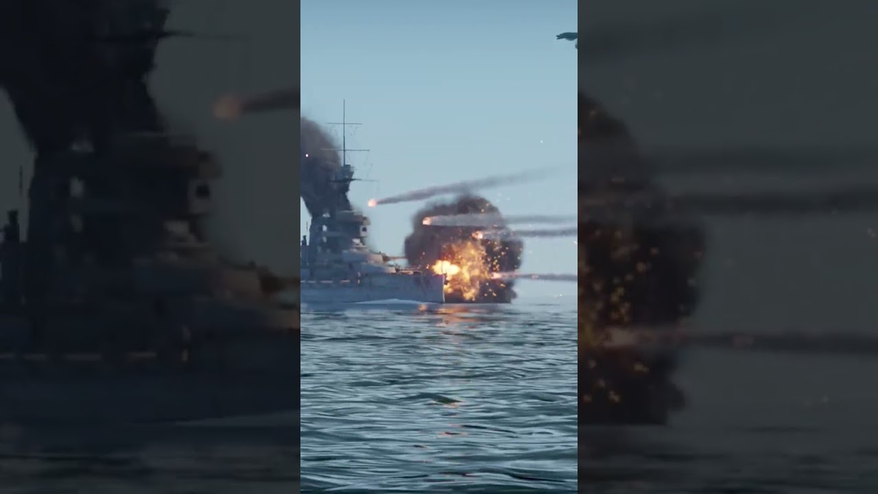 Cruise Missiles Approaches Giant Warship 3 #shorts