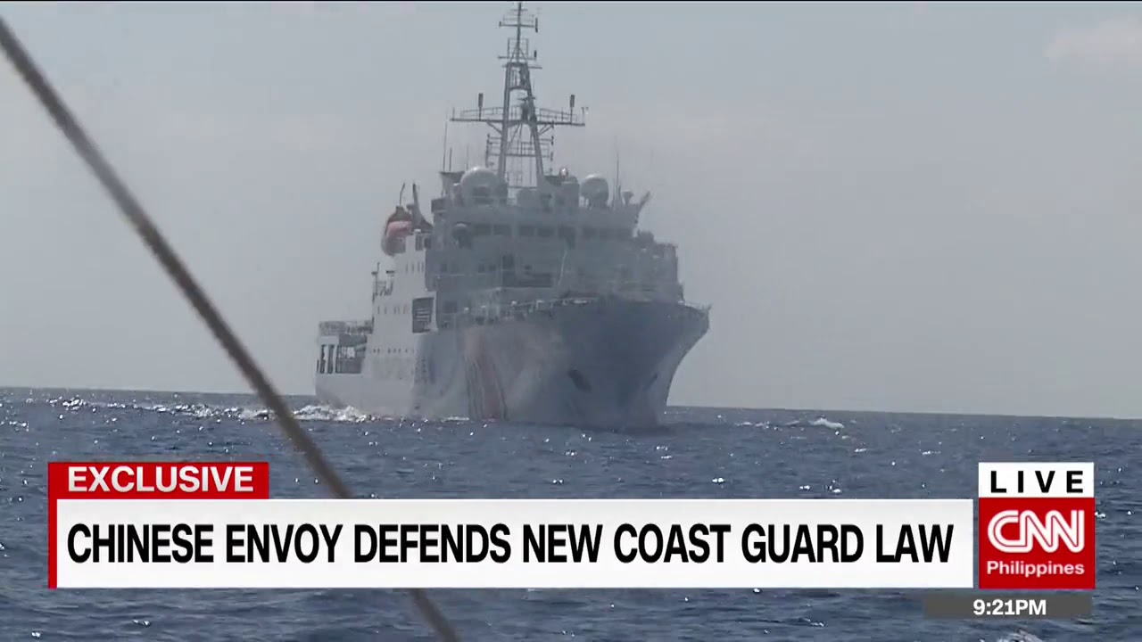 Chinese envoy defends new coast guard law