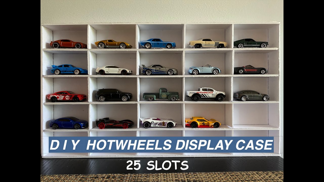 DIY CHEAP HOT WHEELS DISPLAY CASE [25 SLOTS]