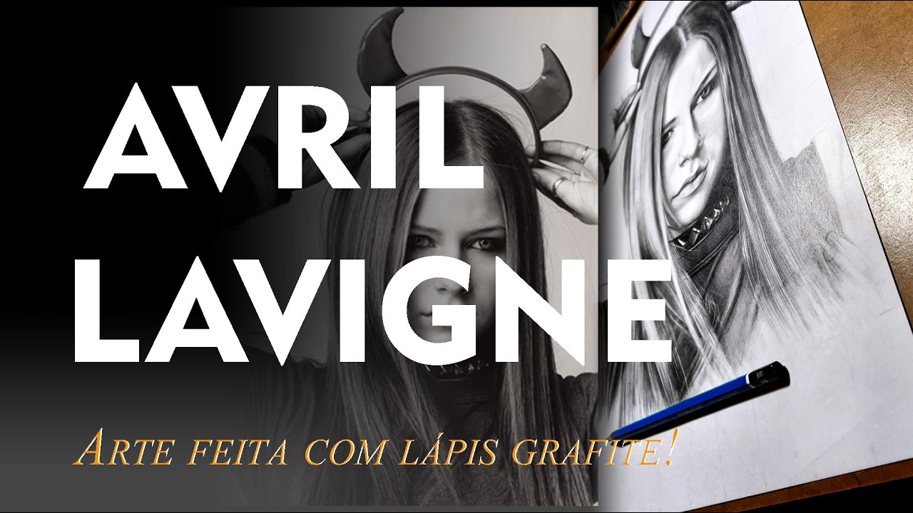 Avril Lavigne! Arte feita com lápis grafite!