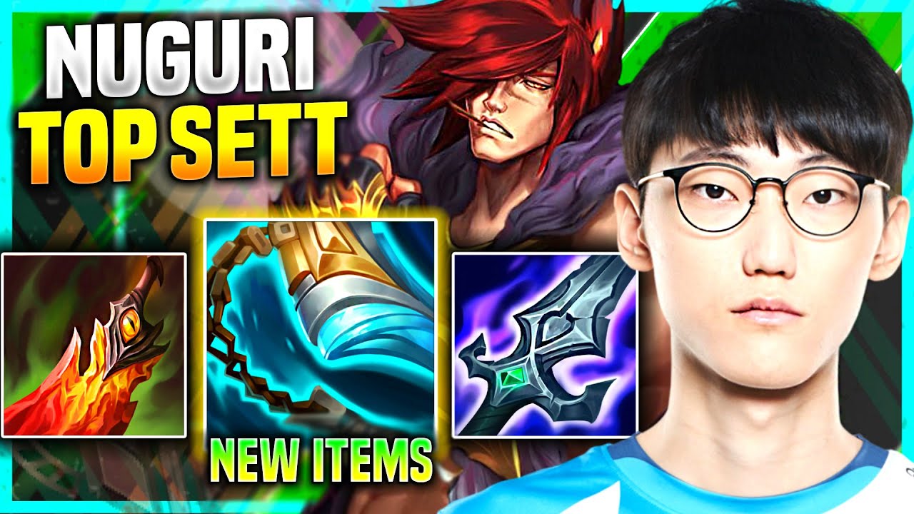 NUGURI PICKS SETT WITH NEW ITEM STRIDE BREAKER! - DWG Nuguri Plays Sett Top vs Camille!