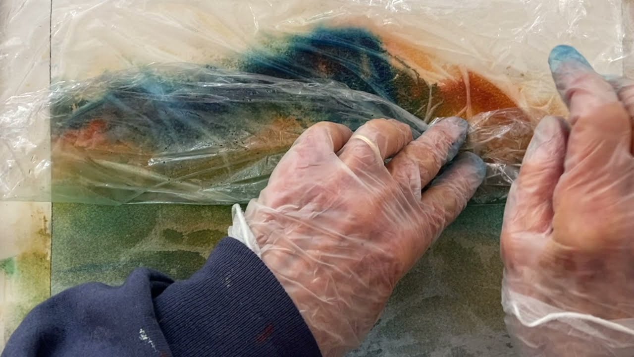 Watercolor Tutorial for Beginners using washes, cling wrap, salt and a lonely tree