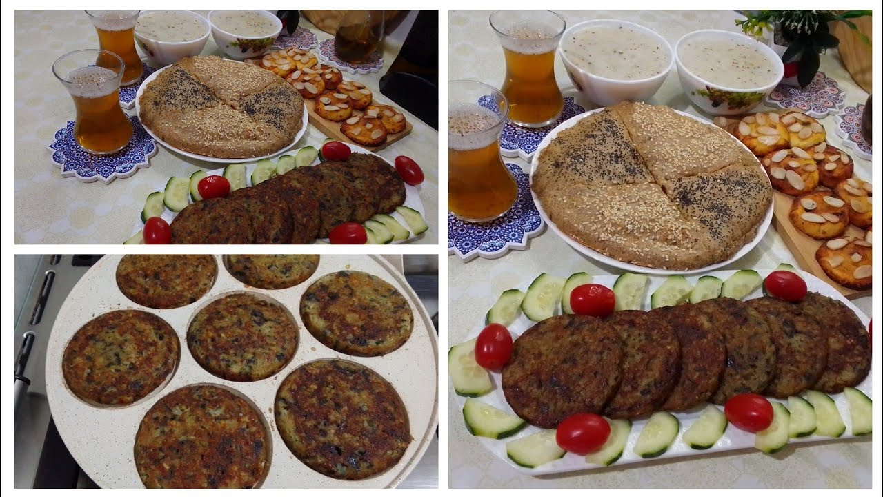 وجبات صحية لمرضى السكري/اقتراحات الصيام الإسلامي/فطائر المقلات+فطرية بعجين الجنجلان+حسوة الشعير 👌