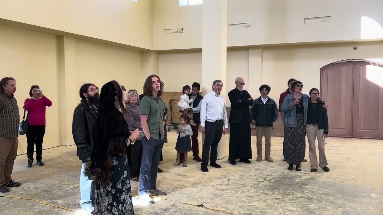 Singing in Our New Church Building