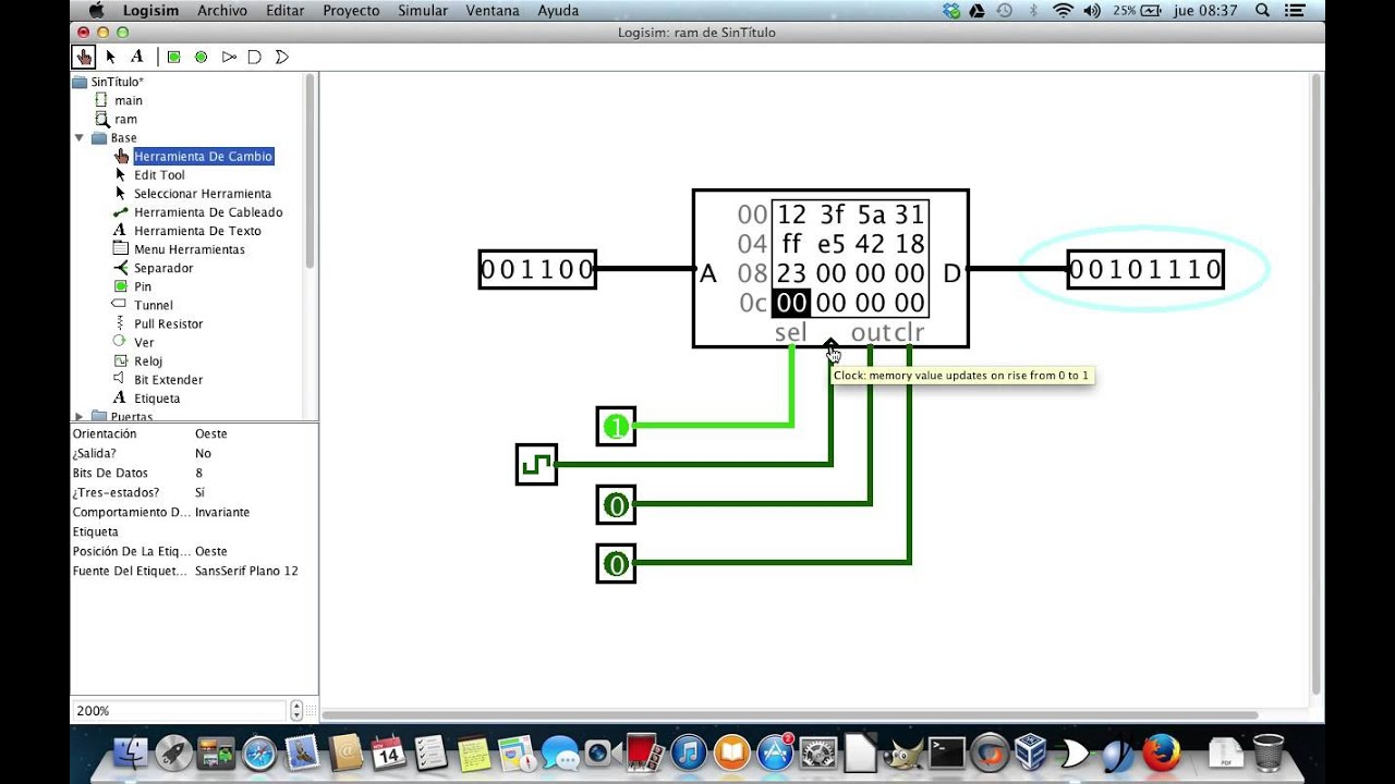 Logisim - Memorias RAM y ROM