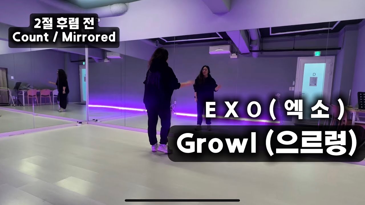 [Tutorial] 엑소(EXO)-으르렁(Growl) 안무 배우기 (거울모드/Mirrored) “2절 앞부분“