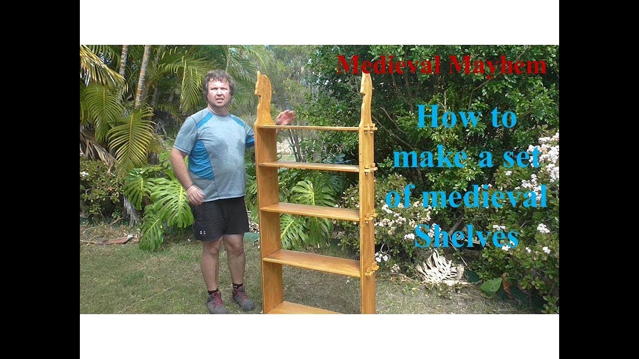 How to make a set of medieval Shelves DIY HACK make sca larp cosplay