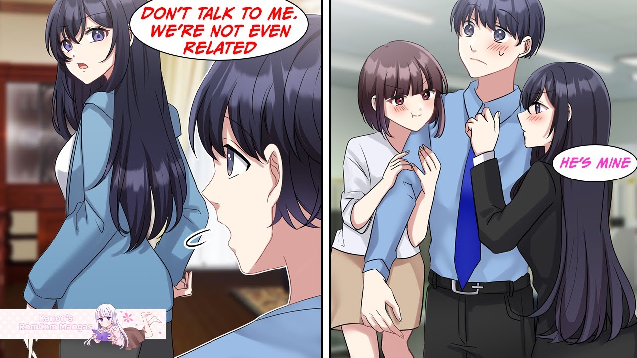 [Manga Dub] My step sister was mean to me until I helped her with her work... [RomCom]