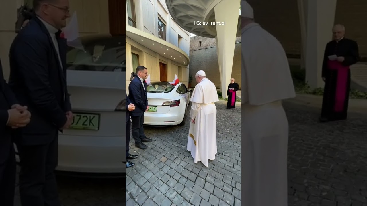 Papież Franciszek błogosławi moją Tesle Model 3!