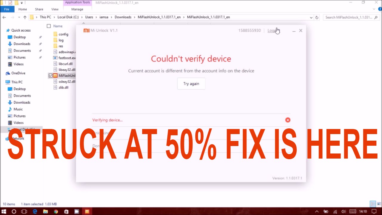Redmi note 3 bootloaders unlock |Struck at 50%|  fix