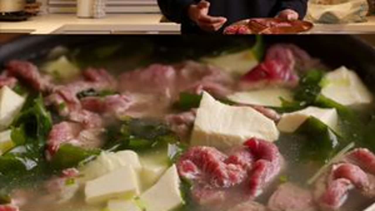 瘦12斤每天吃什么？裙带菜牛肉汤泡饭｜Jrake｜ #Jrake #美食vlog #减肥减脂吃这些 #健康餐 #家常菜