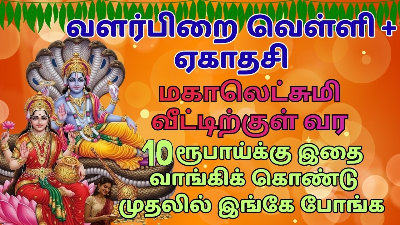 மகாலட்சுமி கடாட்சம் பெருக வெள்ளிக்கிழமை ஏகாதசி Valarpirai egathasi viratham | Ekathasi viratham