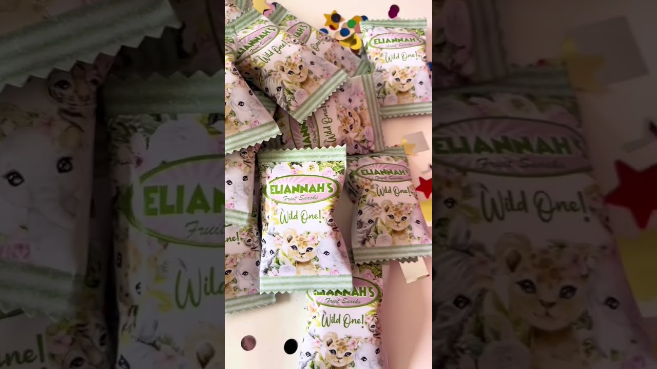 Custom Wild One Fruit Snacks Party Favors 