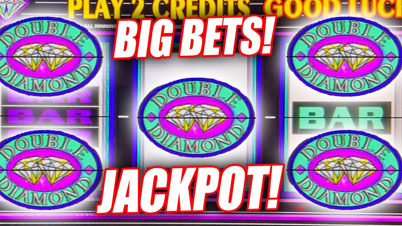DOUBLE DIAMOND 5 LINE VERSION IN THE HIGH LIMIT ROOM JACKPOT WIN