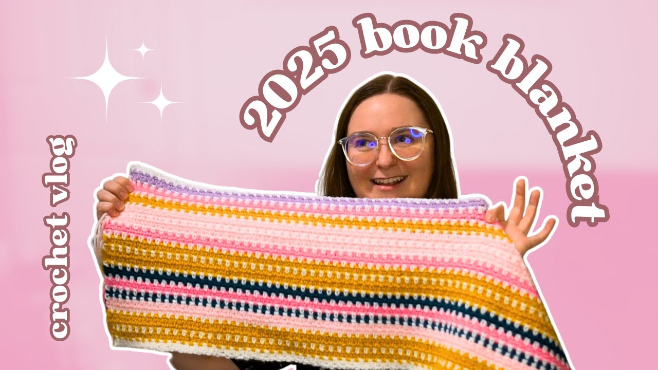 2025 Crochet Book Blanket | January Crochet and Reading Vlog