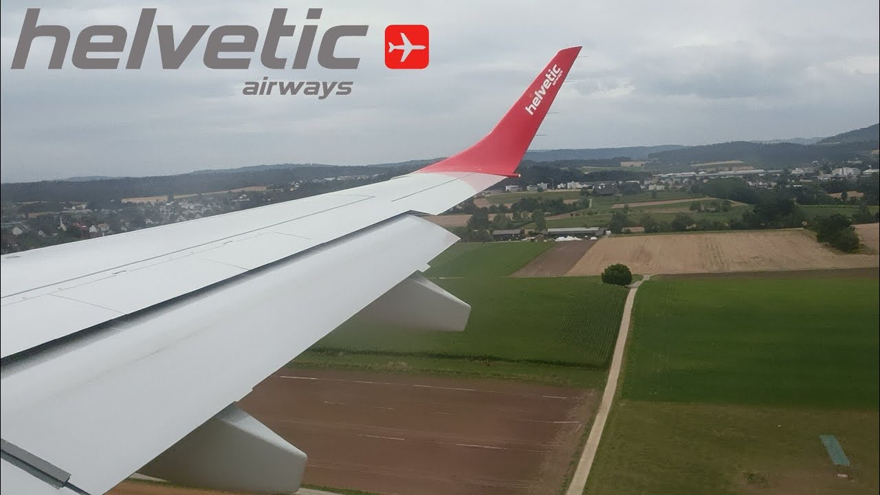FULL Approach, Landing and Taxi at Zurich - OnBoard Helvetic Airways (Swiss) Embraer E190LR - HB-JVO