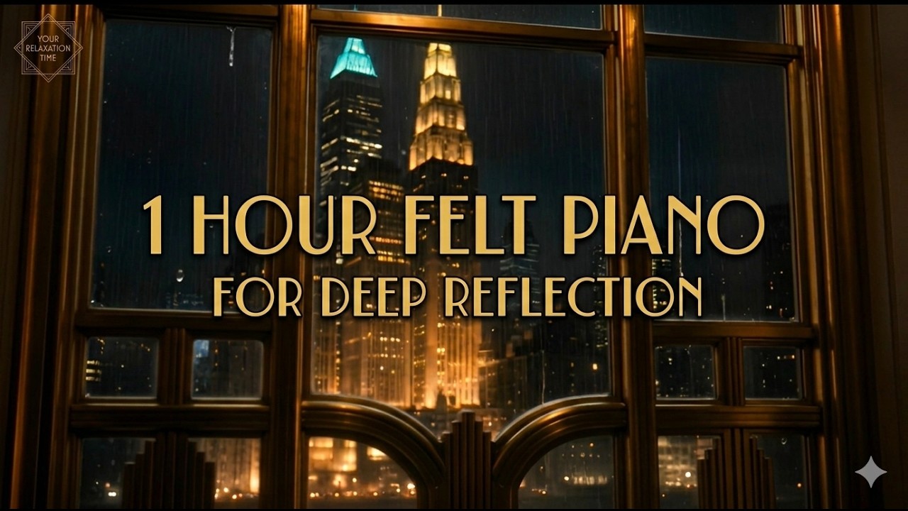 Art Deco Elegance: 1 Hour of Introspective Piano for Quiet Solitude & Nostalgia
