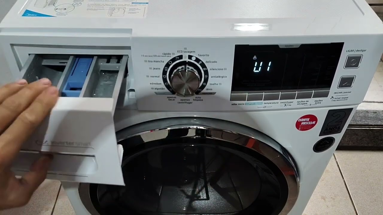 Auto teste lava e seca Midea LSD11 B2