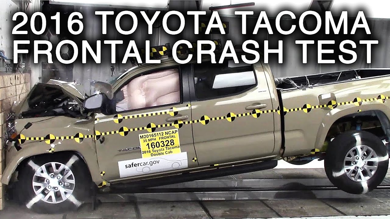 2016 Toyota Tacoma Double Cab Crash Test (Frontal Crash)