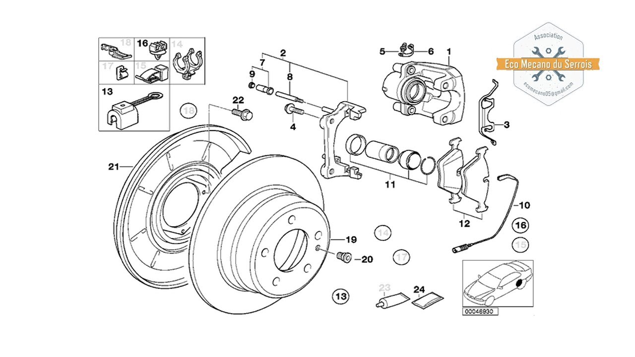 tuto changement de frein a disque et plaquette arriére BMW E36