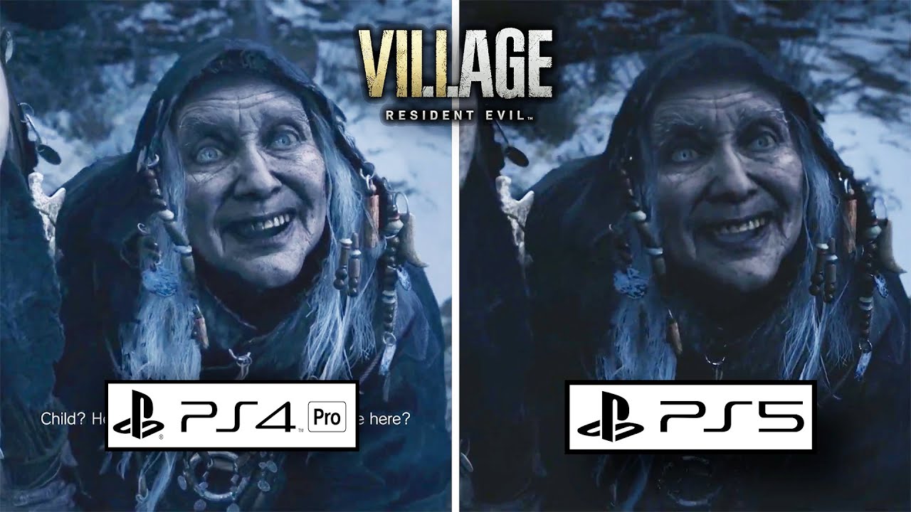 Resident Evil Village: Сравнение графики PS4 PRO VS PS5 / PlayStation 4 PRO VS PlayStation 5