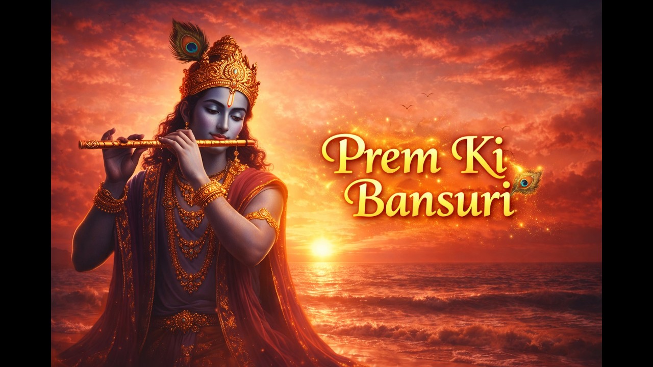 Prem Ki Bansuri 🦚 | Radha Krishna Love Song | Beautiful Flute Bhajan