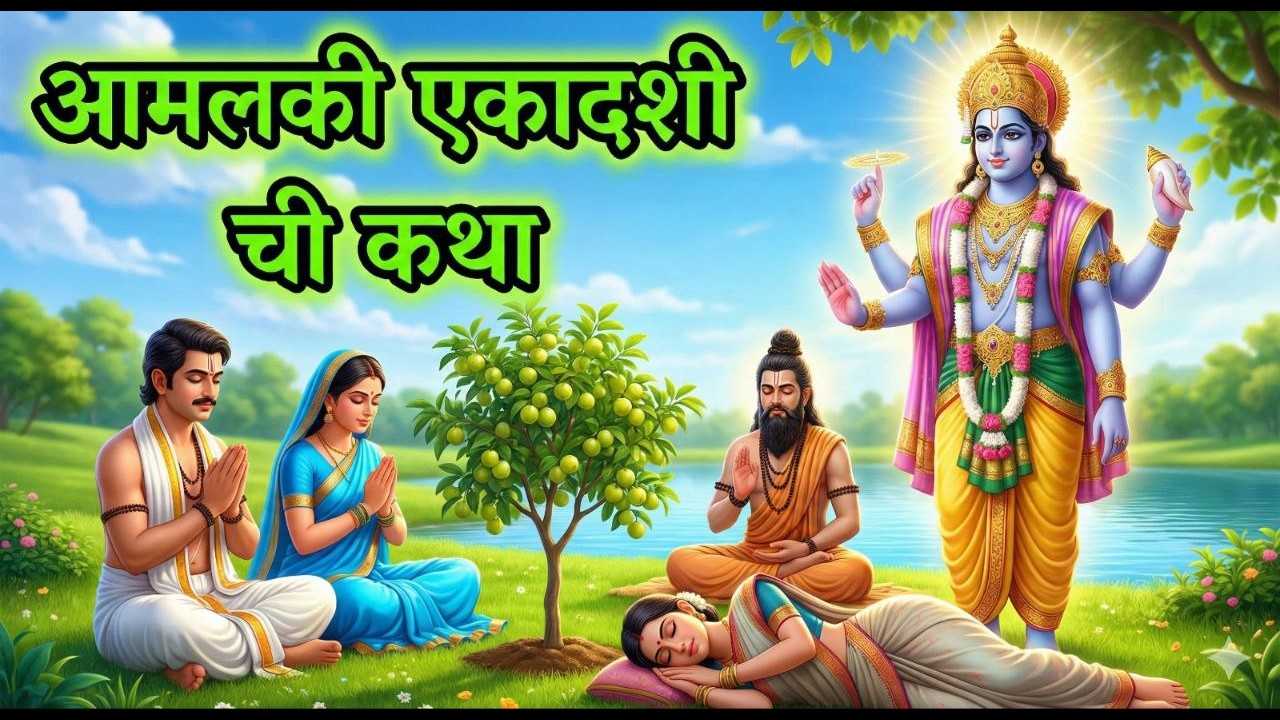 आमलकी एकादशीची  कथा सर्व पाप नष्ट करणारी व्रत कथा #bhakti #ekadashi #vratkatha#Amalaki Ekadashi