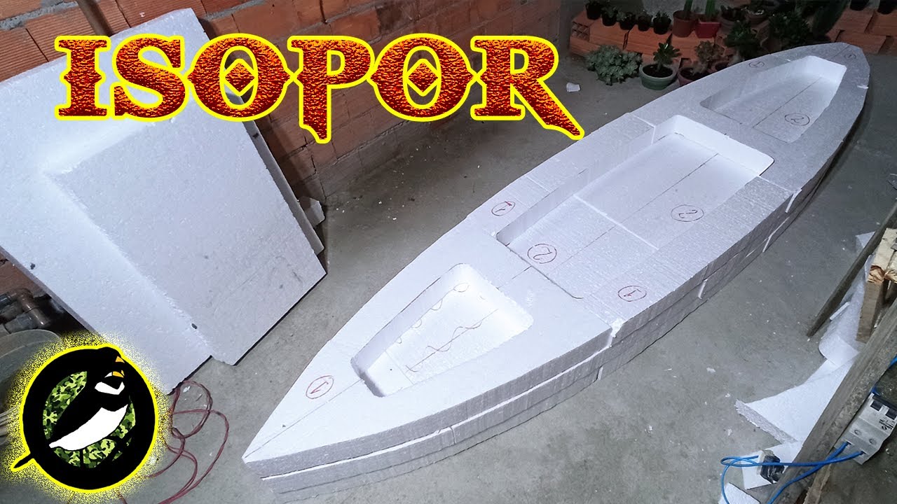 CAIAQUE CASEIRO 1 -  como cortar isopor com resistência elétrica para fazer um caiaque