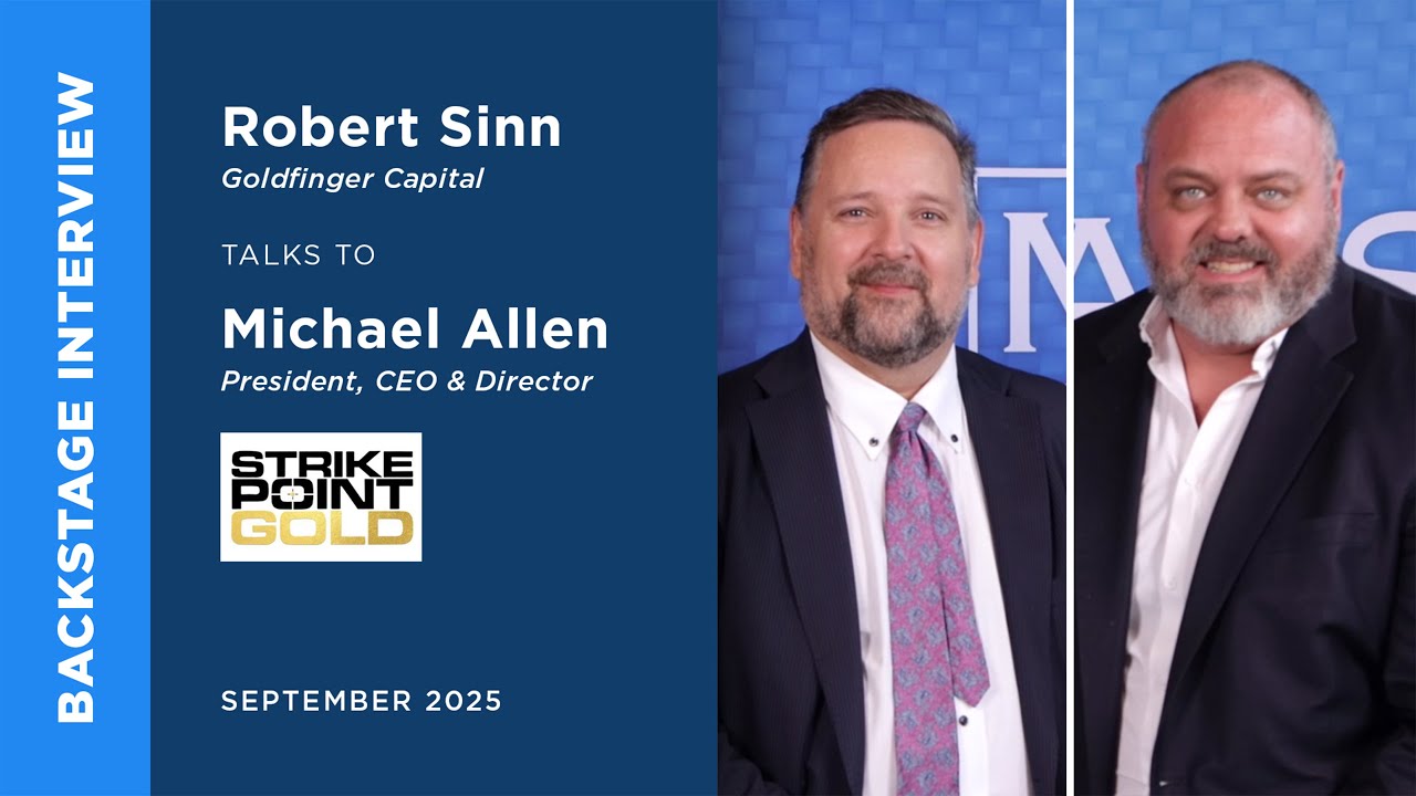 Michael  Allen of StrikePoint Gold Inc. talks to Robert Sinn at the September Metals Investor Forum