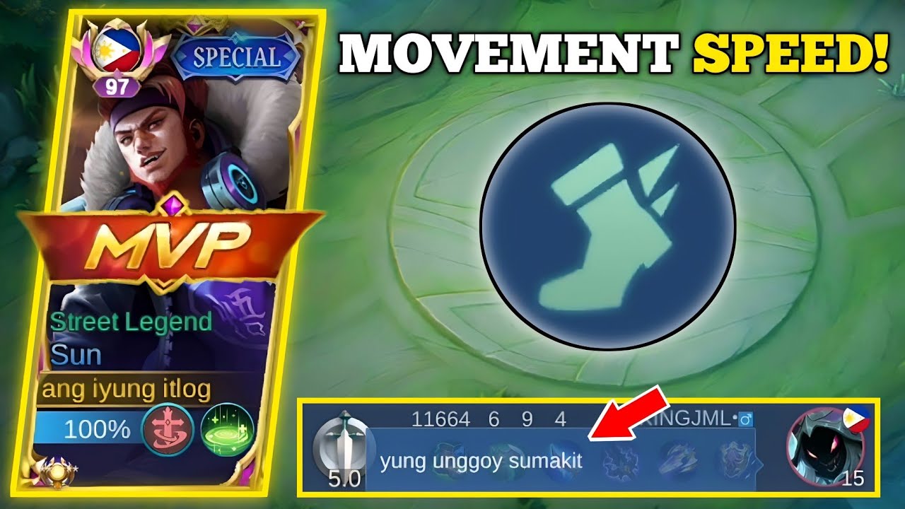 MOVEMENT SPEED HACK!🥚| SUN WITH SUPPORT EMBLEM! -MLBB🔥 #TopGlobalSun #mobilelegends #urEGG