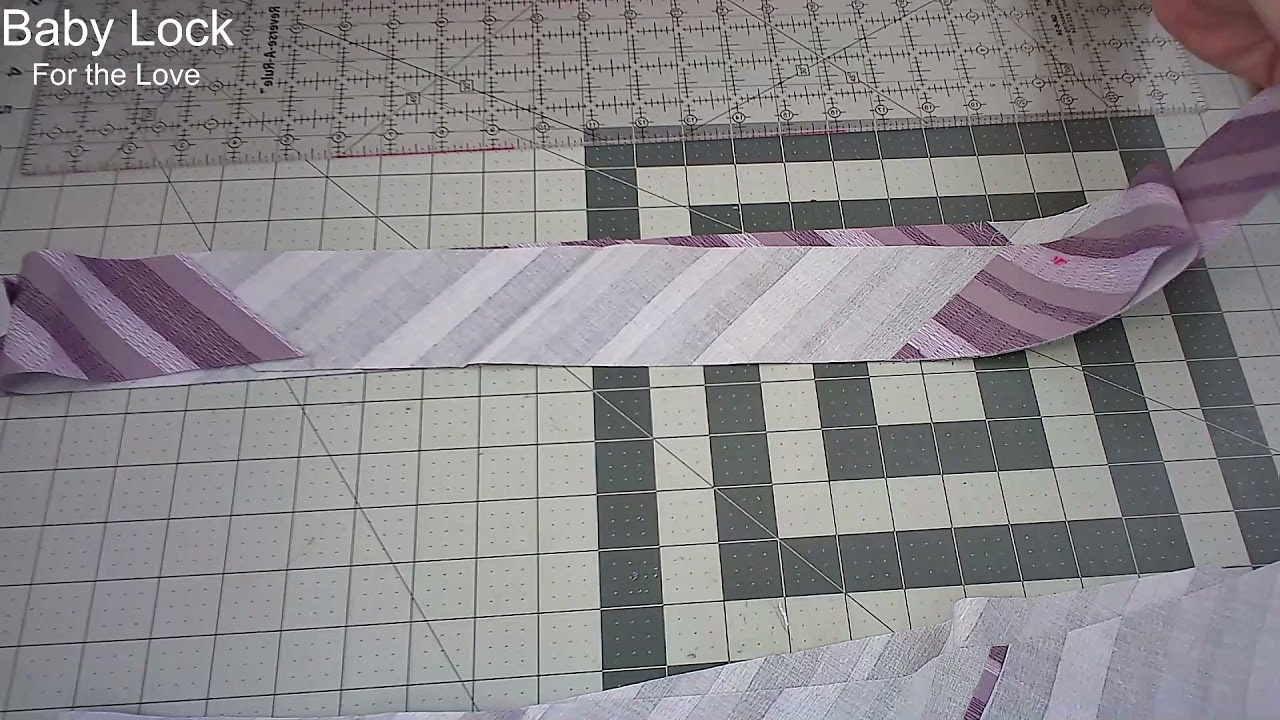 How to cut Bias Binding and miter the strips together on the Baby Lock Altair