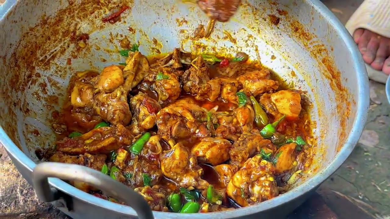 Village Karahi Feast | Desi Chicken Karhai Recipe by Nadeem Akram Kanjoo | village cooking
