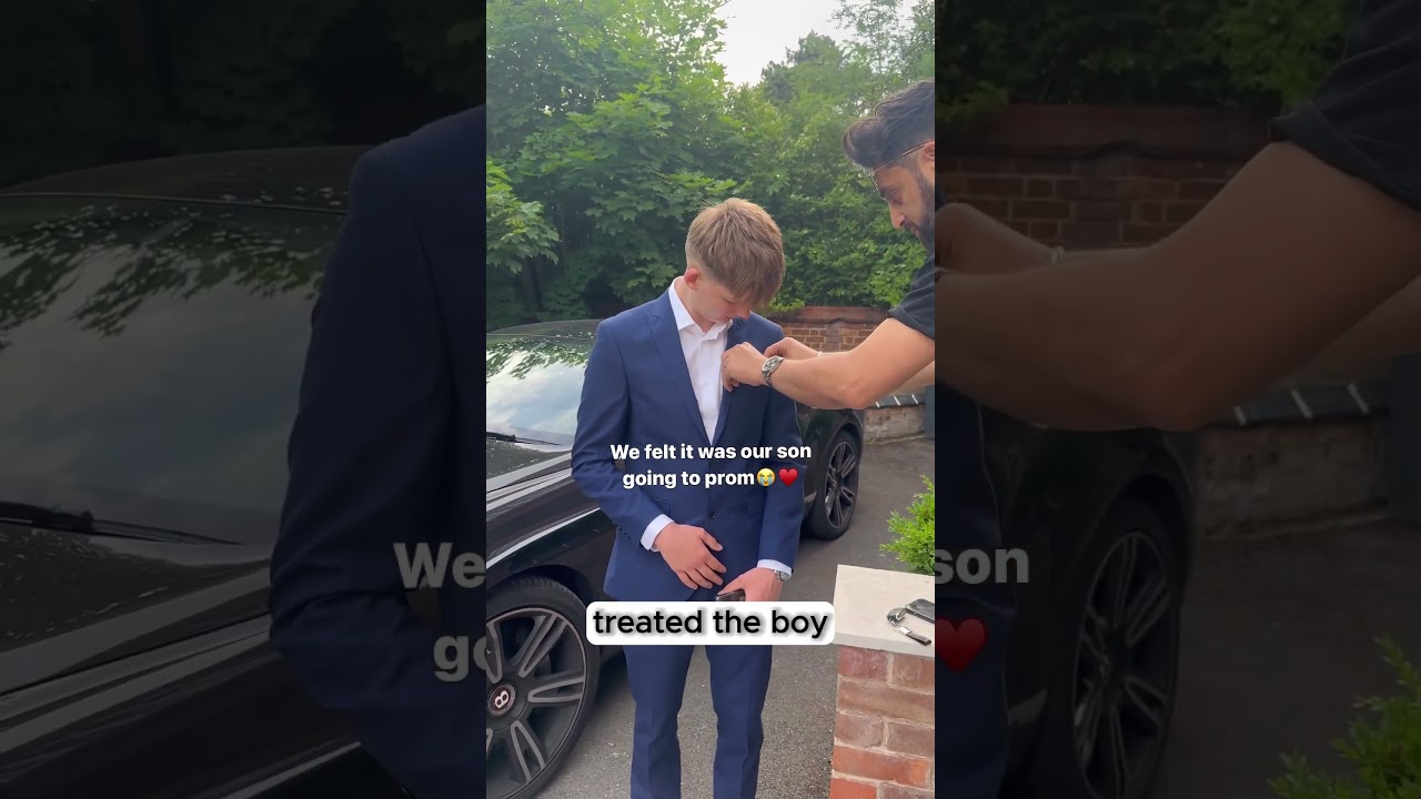 Boy Asks Stranger for Prom Ride in Bentley #shorts #gooddeeds