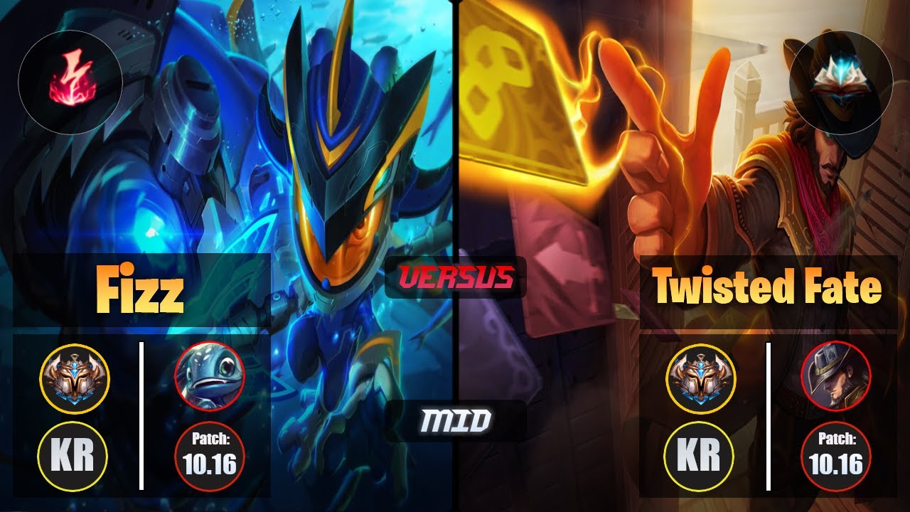 Challenger FIZZ [Electrocute] (Mid) VS  TWISTED FATE - Challenger KR Patch 10.16