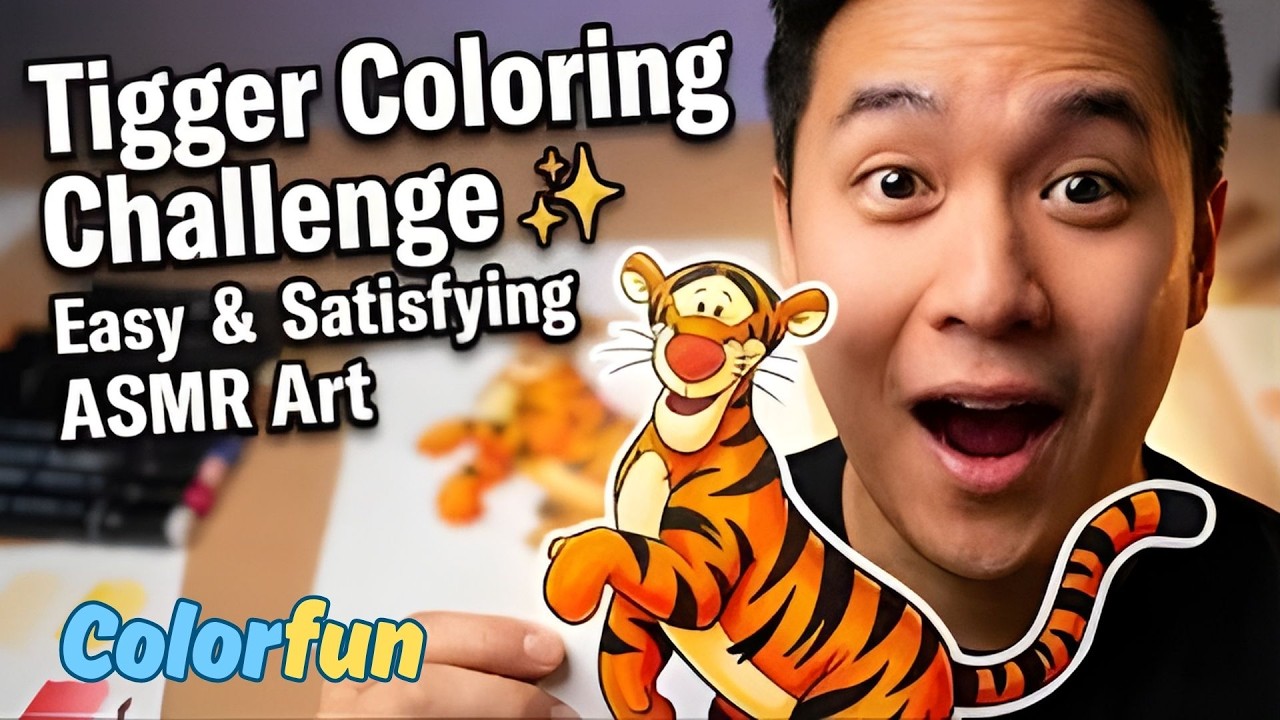 Tigger Alcohol Marker Coloring | Satisfying ASMR Session