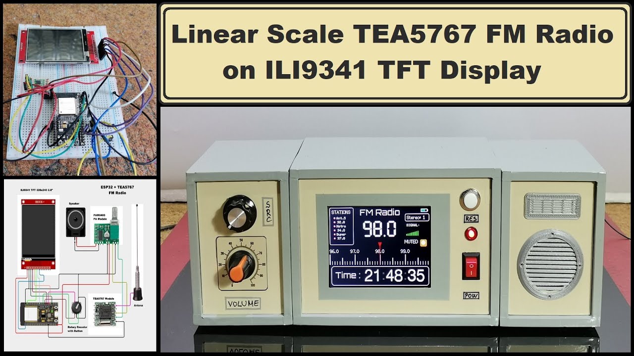 Linear Scale ТЕА5767 FM Radio on ili9341 TFT Display