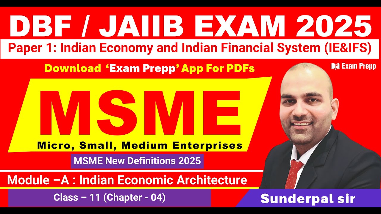 CLASS  11| What is MSME | MSME New Definition, Turnover Limits 2025 #JAIIB2025 #DBF2025 #JAIIBExam
