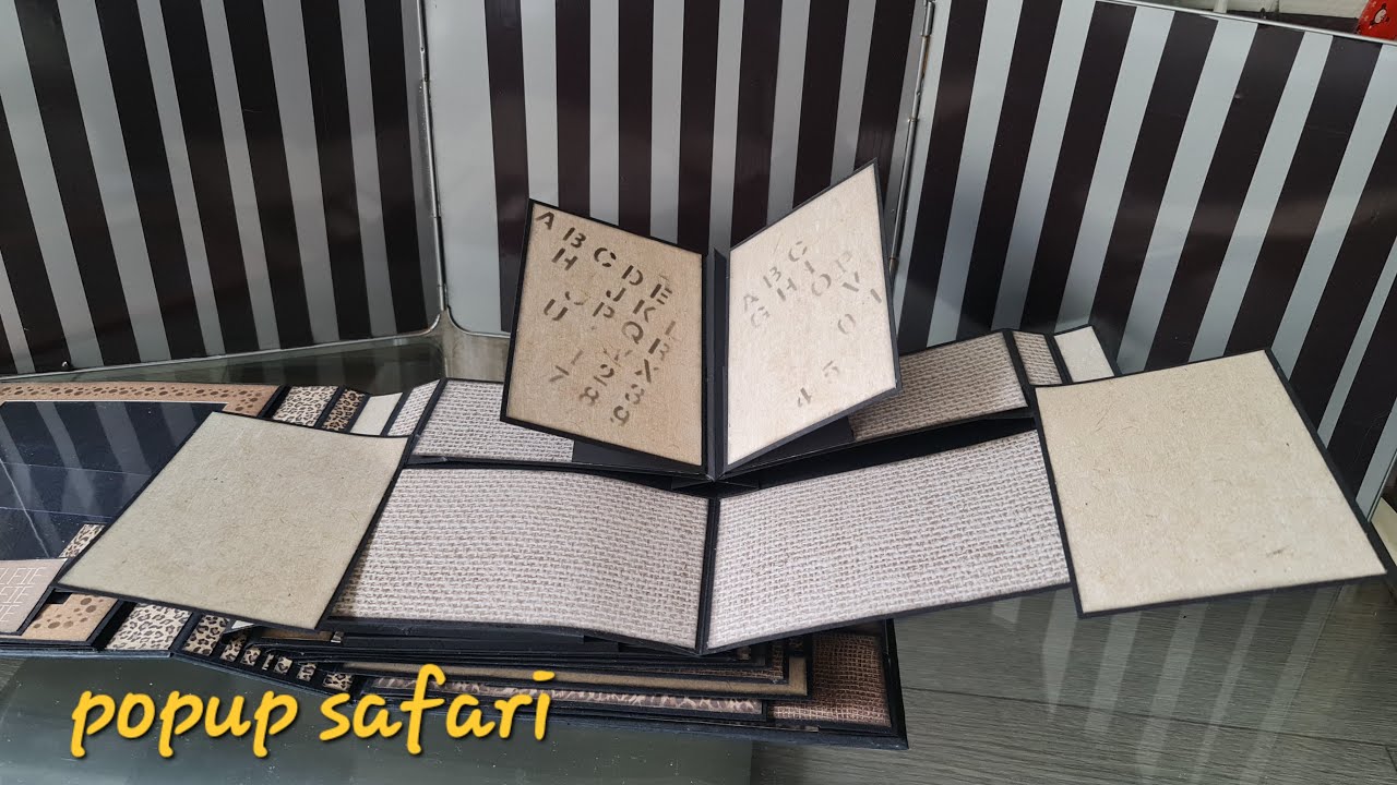 popup +1ère page. Album photo SAFARI .partie2 . SCRAPBOOKING.