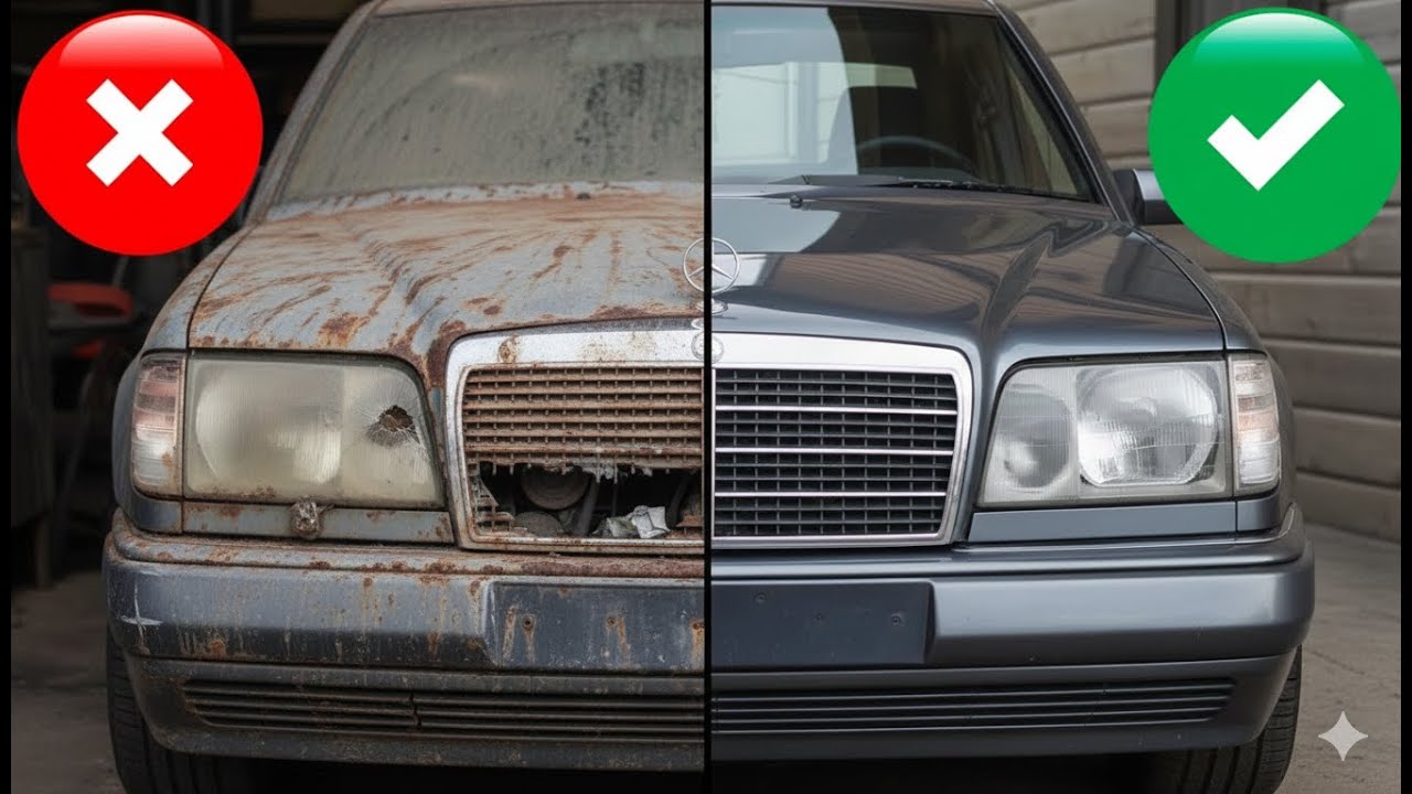 Нашли и отмыли грязнейший Mercedes W124 на 17 лет забытый на улице! Восстановление МЕРСЕДЕС 124