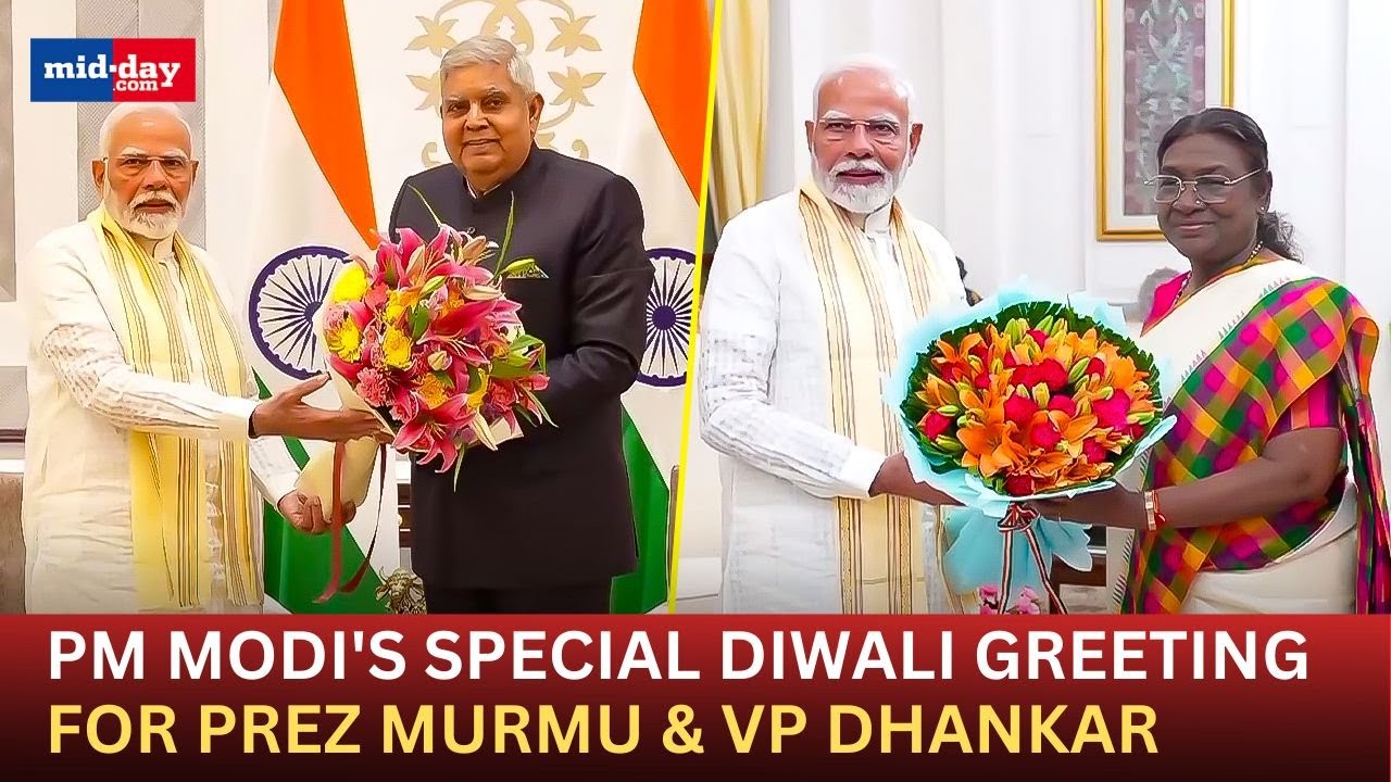 Diwali 2024: PM Modi extends Diwali wishes to President Murmu & VP Dhankar